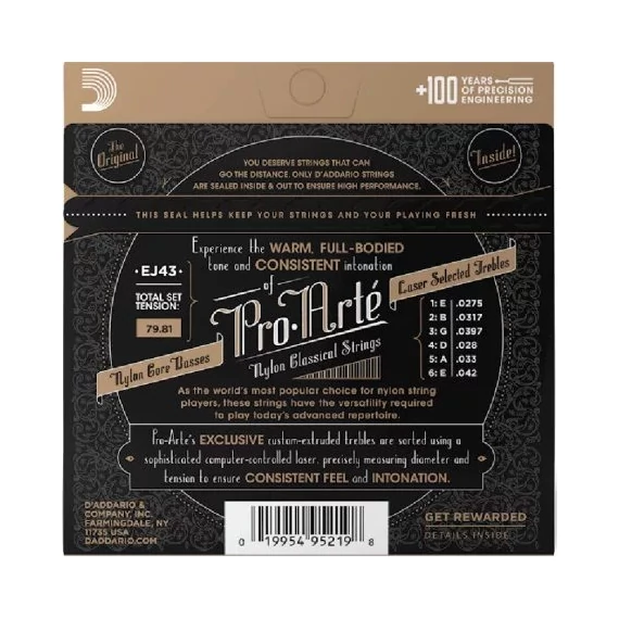 D'addario EJ43 - Pro-Arté klasszikus gitárhúr készlet / light