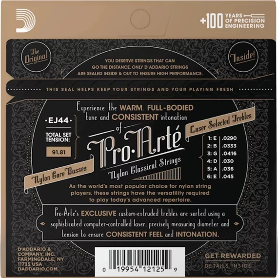 D'addario EJ44 - Pro-Arté klasszikus gitárhúr készlet / extra hard