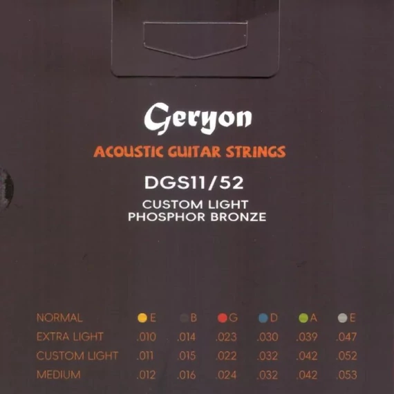 Geryon DGS 11/52 akusztikus gitárhúr készlet Custom light