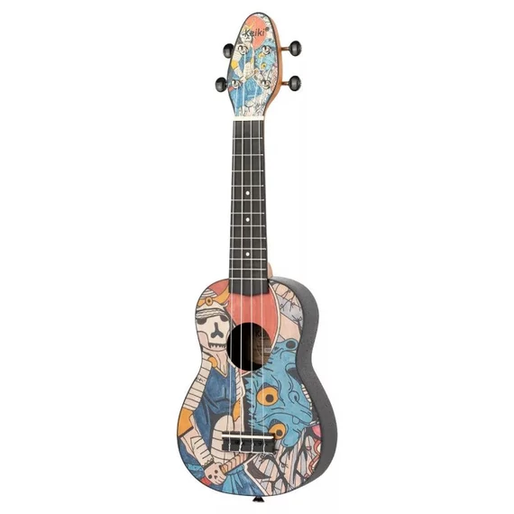 Ortega Keiki K2-SR 'Samurai' szoprán ukulele szett